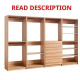 Prosper 128 in. W Oak Tower System Closet