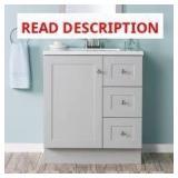 Glacier Bay 31 in. Single Sink Pearl Gray