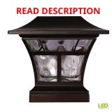 Solar 15lm Mediterranean Bronze LED Post Light