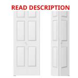 60x80 in MDF White Bi-fold Door
