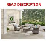 Hampton Bay Brooke Mill Brown 4-Pc Wicker Set