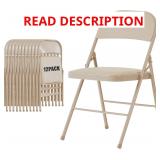 12 Pack Cushioned Folding Chairs, Metal