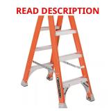 Fiberglass Twin Step Ladder, 300 lb Type IA