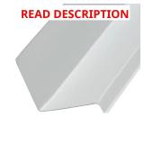 .76 in. x 8 ft. White Aluminum Drip Cap Flashing