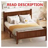 Oberon Modern Dark Walnut Wood Bed Frame Full