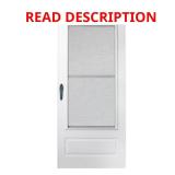 300 Series 34x80 White Storm Door with Handle