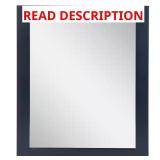 26x31 in Wood Framed Blue Vanity Mirror