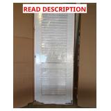 80" x 30" White Louvered Panel Door