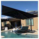 Purple Leaf 13x13 Cantilever Navy Blue