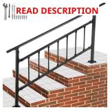 Black Wrought Iron Stair Railing Kit