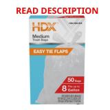 8 gal Flap-Tie Kitchen Trash Bags, 50 ct