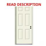 32x80 6-Panel Steel Front Door w/ Brickmould