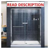 Infinity-Z 56-60x72 Chrome Shower Door