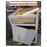 Damaged white kitchen cabinet 24"