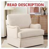 32 in. W Swivel Linen Accent Chair