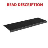 (3 Packages) Nib Rubber Stair Treads 10x30, Black