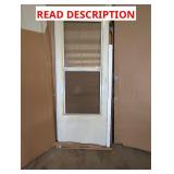29" x 79" White Screen Door