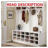 FUFU&GAGA 63 in. Hall Tree Coat Rack - Lot includ