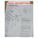 Black shelving unit