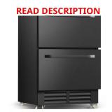 24 in. 4.9 cu ft Dual Drawer Fridge Black