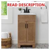 Lyton 19-in. Single Sink Vanity, Marble Top