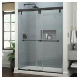Lyndall 60 W x 71.5 H Shower Door (Black)
