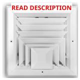 8 x 8 in. 3-Way Aluminum Square Register