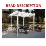 Kingston 84" Vinyl Pergola - White