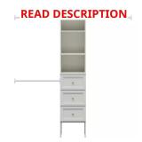 Westport 17" White Closet Tower w/3 Drawers