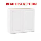 Hampton 33W Wall Cabinet, Satin White