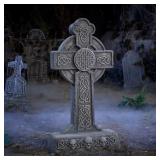 36 in Grave & Bones Celtic Cross Tombstone