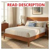 Walnut Bamboo King Bed with Slats