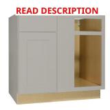Shaker Blind Base Cabinet, Dove Gray