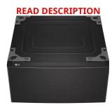 27 in Laundry Pedestal with Drawer (Black)