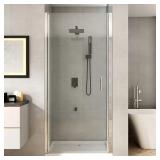 Pivot Swing Frameless Shower Door, Chrome