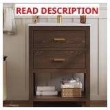 Magen 25" Single Sink Vanity, Walnut