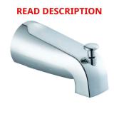 Slip-On Tub Diverter Spout in Polished Chrome