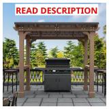 8 ft W x 5 ft D Wooden Grill Gazebo