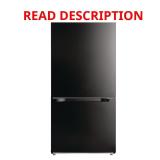 30 in. Bottom Freezer Fridge, Black
