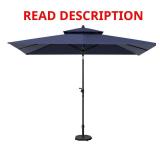 Aluminum Market Tilt Patio Umbrella Navy Blue