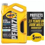 2- Pennzoil Ultra Platinum 5W-20 Oil, 5 Qt