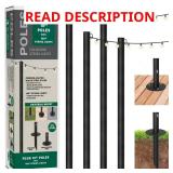 Four 10ft Outdoor Lights