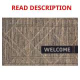 (2) StyleWell Welcome Doormat 23x47 Pewter