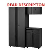 Welded Steel Garage Storage System, Black