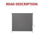 (2)Coolaroo Wand Roller Shade 95% UV (6x6) Pewter