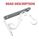 White Metal Ornamental Bracket 5x3-1/2 in