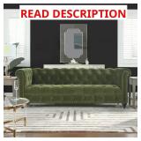 Alto 88 in. Chesterfield Sofa, Olive Velvet