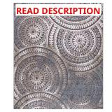 StyleWell Spiral Medallion Rug, 7x9, Gray