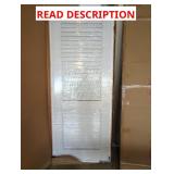 30" x 80" White Louvered Panel Door