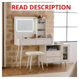 Modern Makeup Vanity Desk with Lights